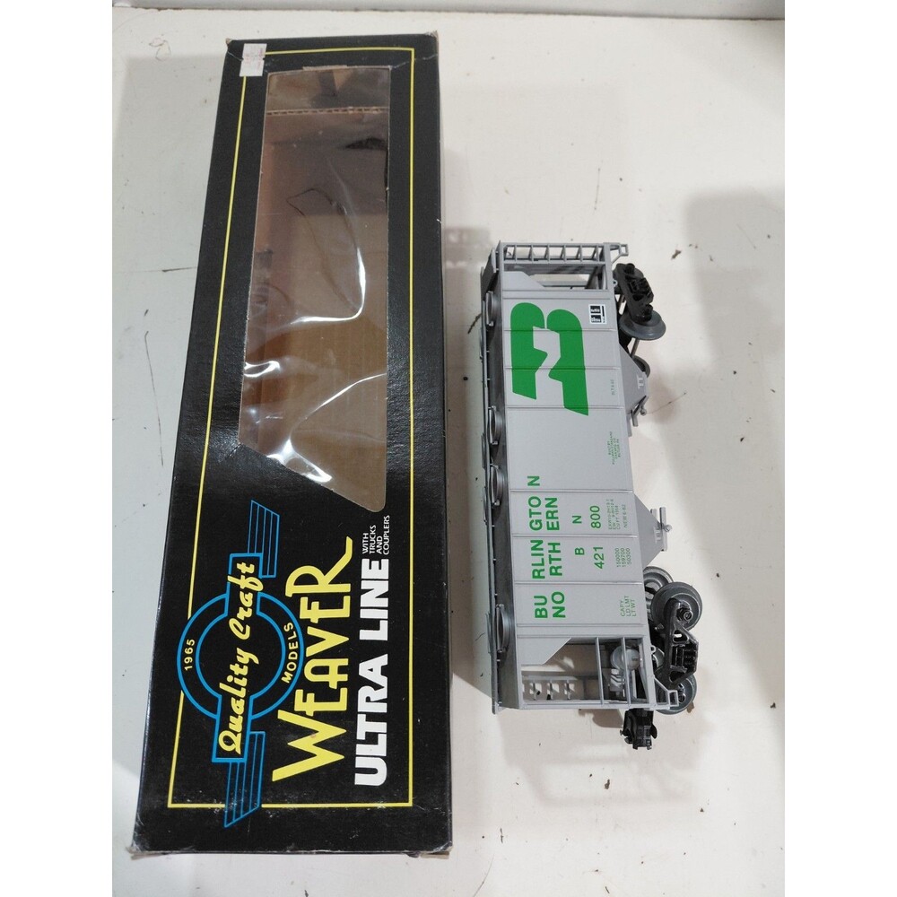Weaver 421800 Train O Gauge Model Railroad Burlington Northern Hopper Car w/Box